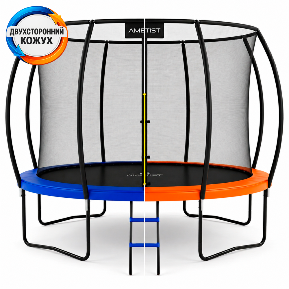 Батут AMETIST PRO Inside D374-12FT Blue/Orange - фото1