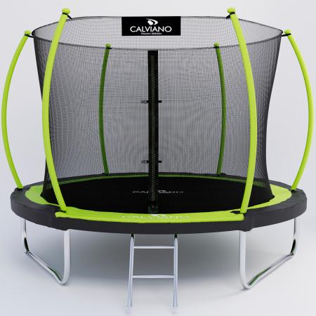 Батут Calviano Inside Master Green 312 см - 10ft (внутренняя сетка, с лестницей) - фото1