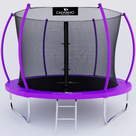Батут Calviano Inside Master Purple 312 см - 10ft (внутренняя сетка, с лестницей) - фото1
