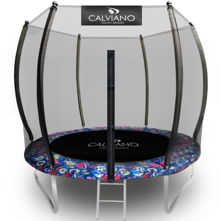 Батут Calviano Outside Master Smile 312 см - 10ft (внешняя сетка, с лестницей) - фото1