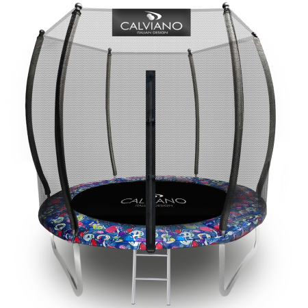 Батут Calviano Outside Master Smile 252 см - 8ft (внешняя сетка, с лестницей) - фото1