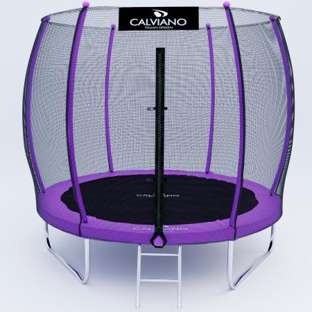 Батут Calviano Outside Master Purple 252 см - 8ft (внешняя сетка, с лестницей) - фото1