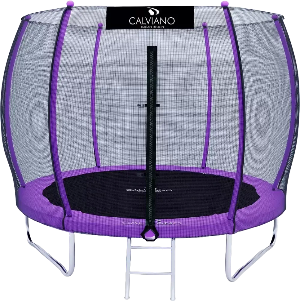 Батут Calviano Outside Master Purple 312 см - 10ft (внешняя сетка, с лестницей) - фото1