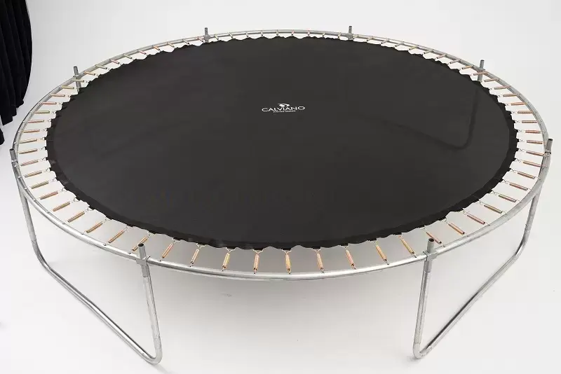 Батут Calviano Inside Master Purple 374 см - 12ft (внутренняя сетка, с лестницей) фото-5