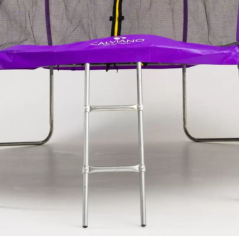 Батут Calviano Inside Master Purple 374 см - 12ft (внутренняя сетка, с лестницей) фото-4