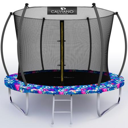 Батут Calviano Inside Master Smile 312 см - 10ft (внутренняя сетка, с лестницей) - фото1
