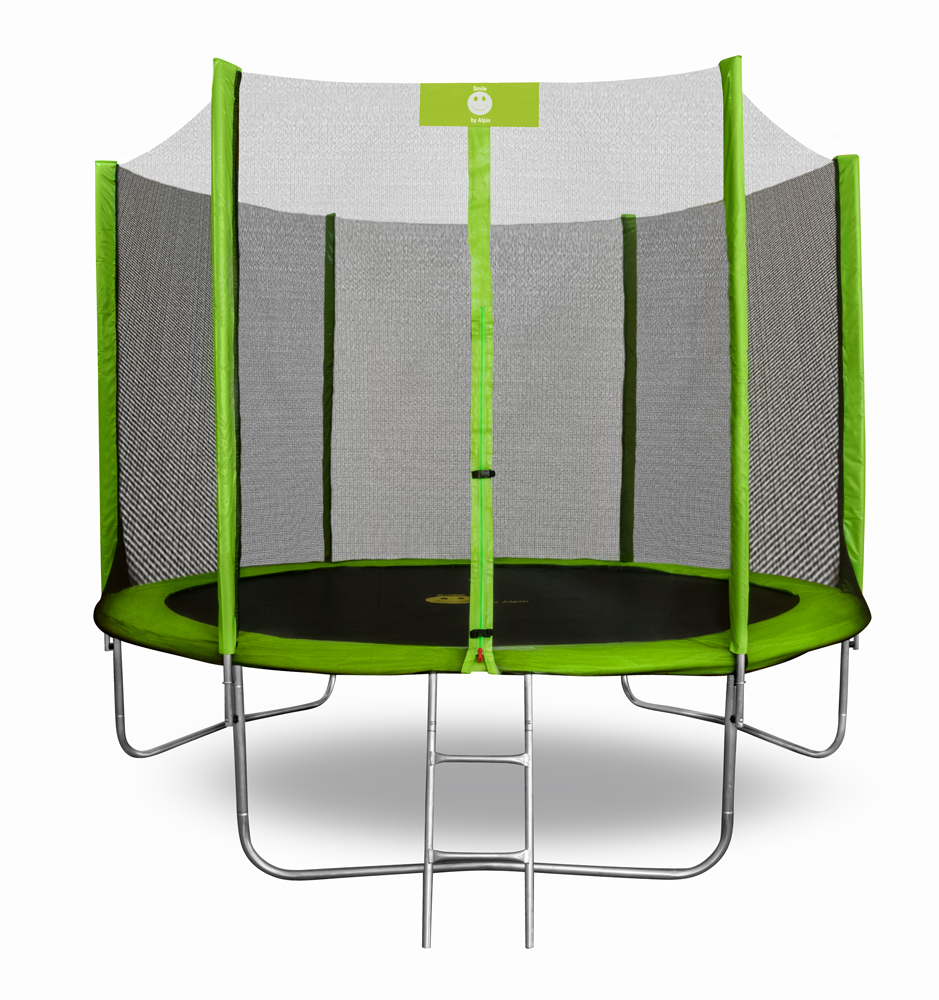 Батут Smile STG-252 с защитной сеткой и лестницей - фото2