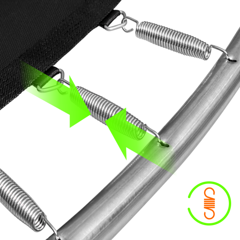 Батут Alpin ATGY-252 с защитной сеткой и лестницей фото-5