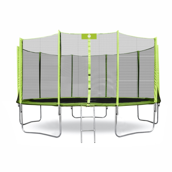 Батут Smile STG-465 с защитной сеткой и лестницей - фото2