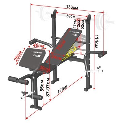 Скамья под штангу с рычагами и с партой Starter - фото2
