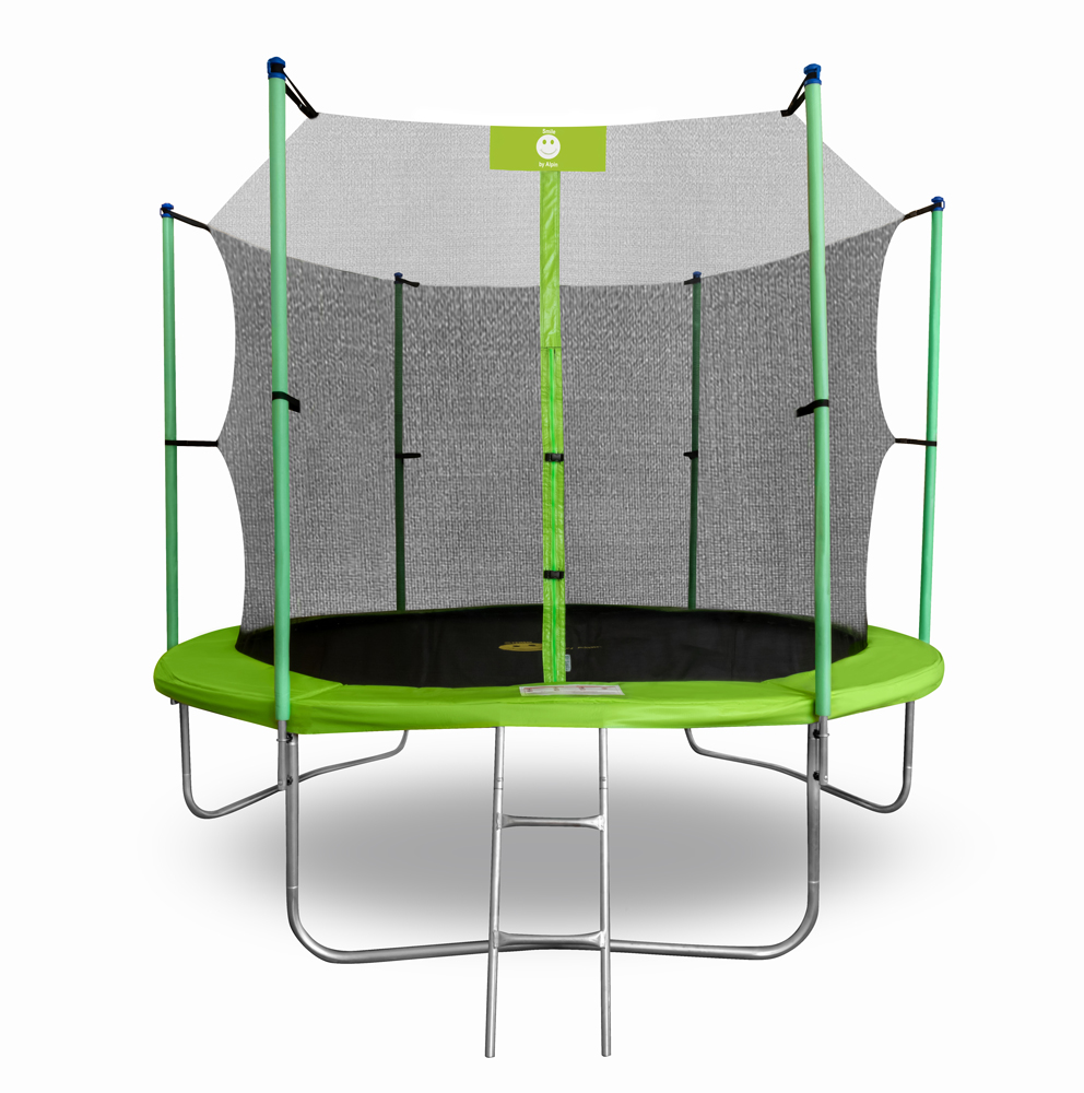 Батут Smile inside STGI-312 с защитной сеткой и лестницей - фото2