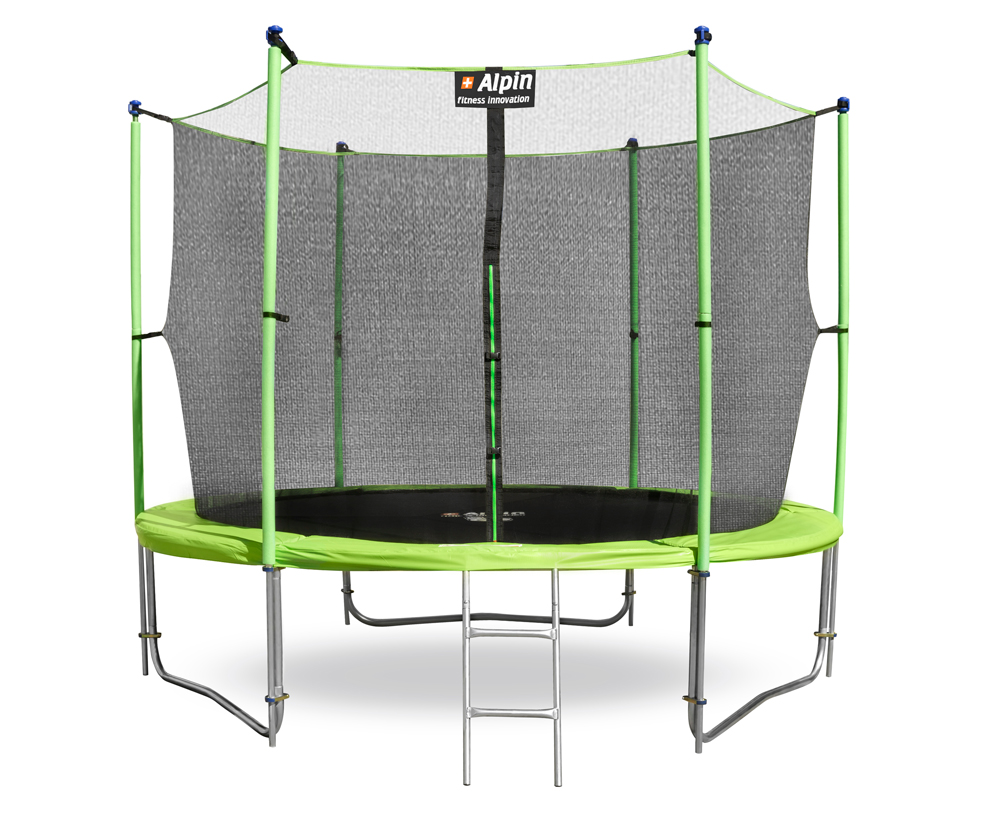 Батут Alpin inside 3.12 м с защитной сеткой и лестницей фото-4