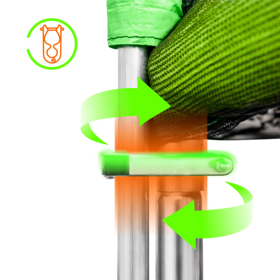 Батут Alpin ATGY-252 с защитной сеткой и лестницей фото-6