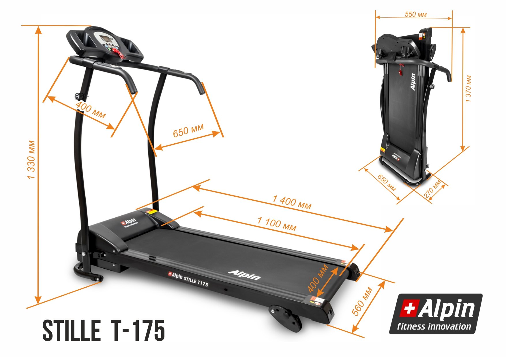 Беговая дорожка Alpin Stille T-175 фото-5