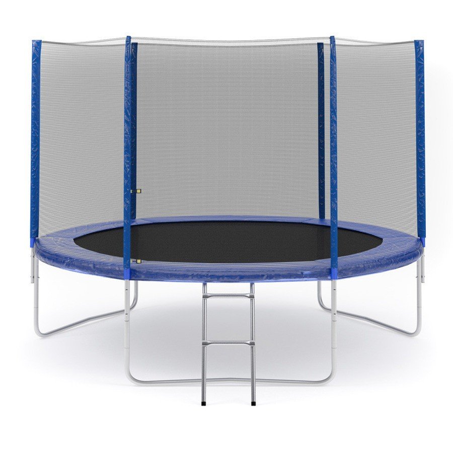 Батут Atlas Sport 312см - 10ft BASIC (3 ноги) с внешней сеткой и лестницей - фото1