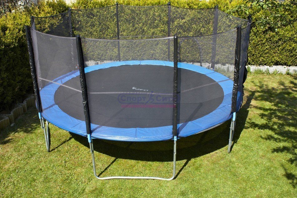 Батут Funfit 435см с защитной сеткой и лестницей - фото1