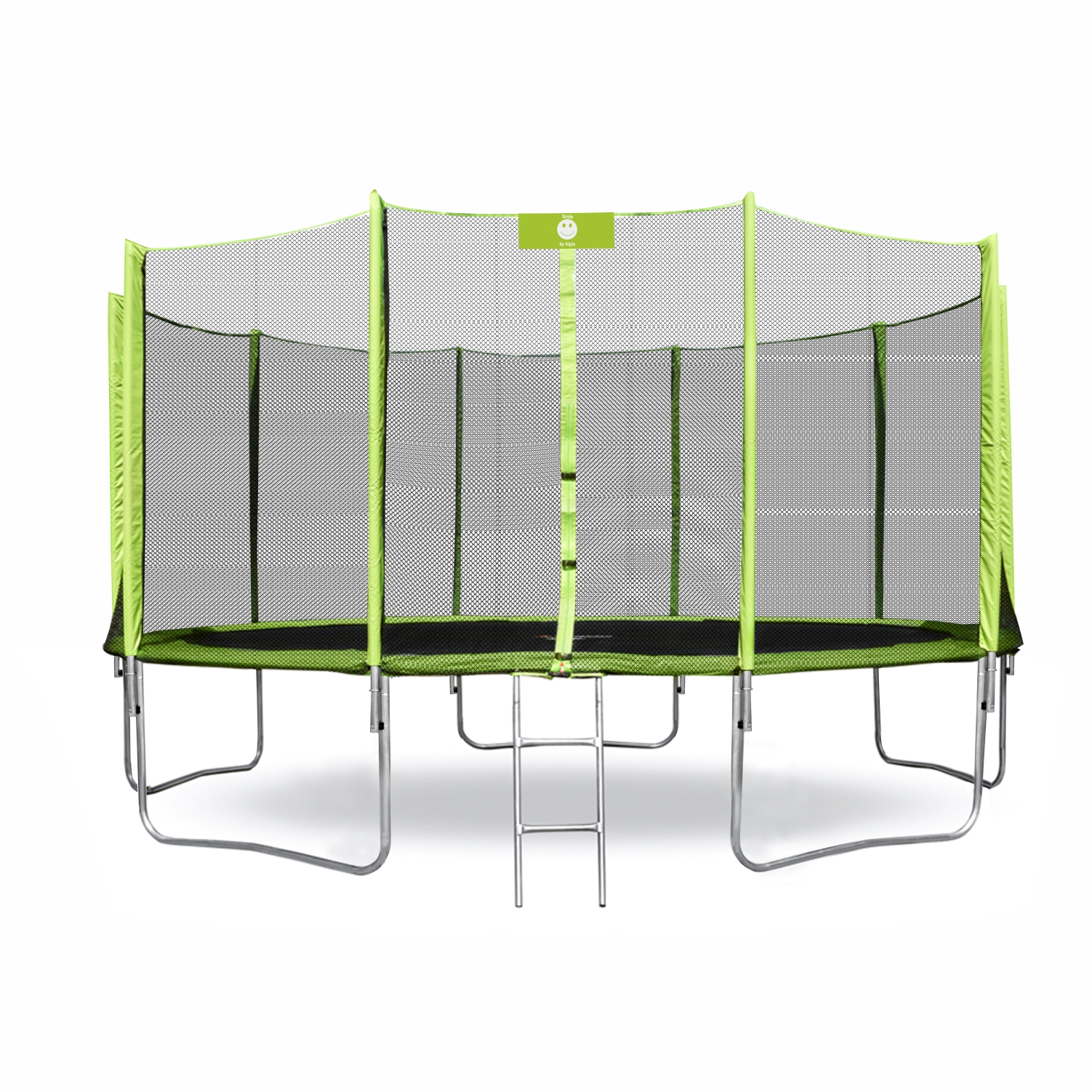 Батут Smile STG-404 с защитной сеткой и лестницей - фото2